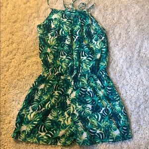 Beautiful palm patterned romper